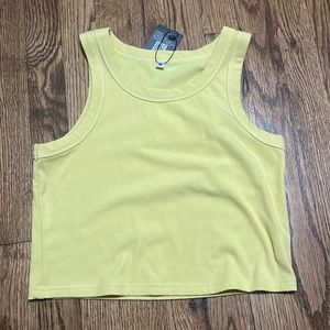 Yellow crop top